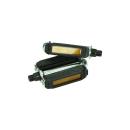 Pedalset schwarz mit Reflektor